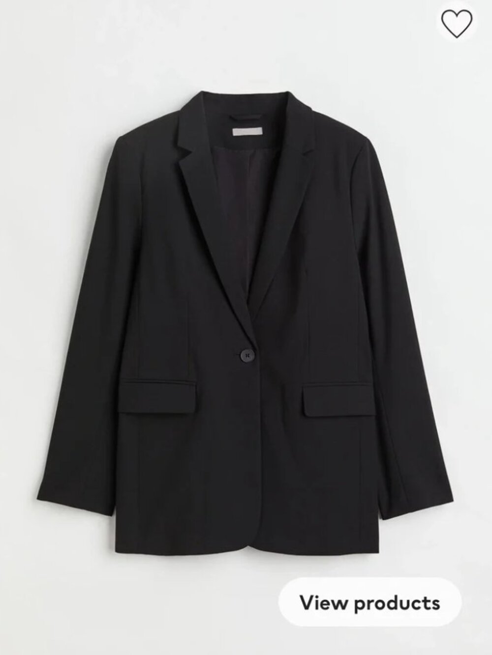 H&M Single Breasted Jacket in Black (Size M)